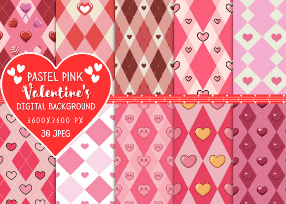 Download Pastel Pink Valentine's Digital Images - Valentine Collection